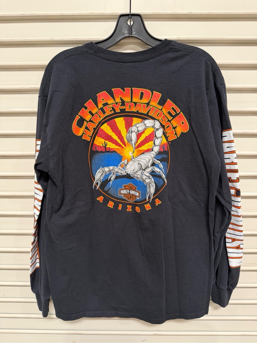 Harley-Davidson Black Long-Sleeve Chandler Arizona Scorpion Graphic Tee